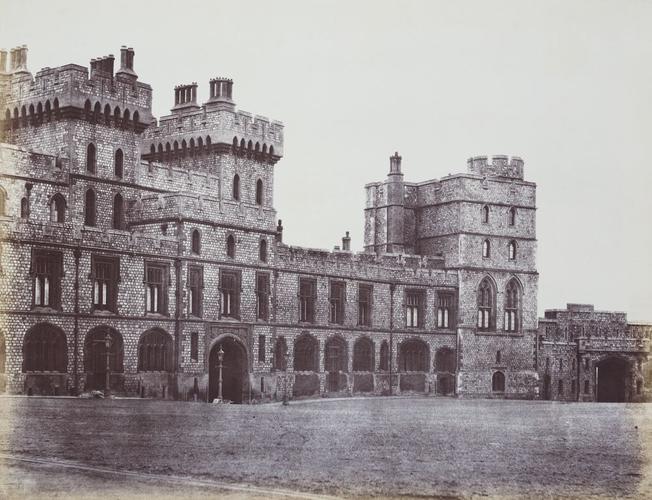 View of King George IV Gate and King Edward III Tower, in the Quadrangle, Windsor Castle. [Windsor Castle]