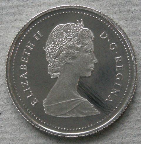 Canada. Proof 25 cents, 1988