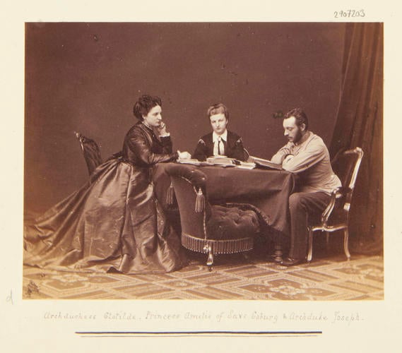 Archduchess Clotilde, Princess Amelia of Saxe Coburg and Archduke Joseph [Photographic Portraits Vol. 4/62 1861-1876]