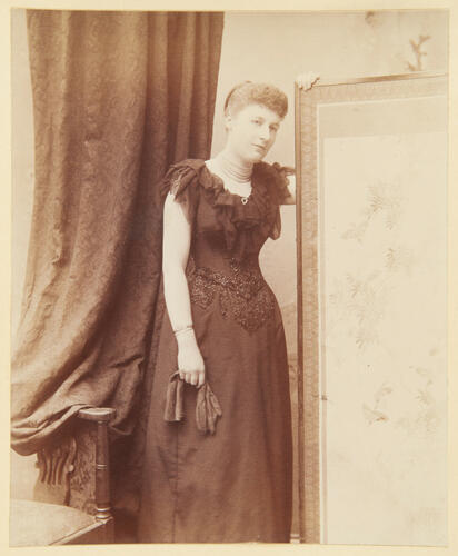 Lady Florence A. A. Hay, 2nd daughter of Lady Erroll, January 1893. [Album: Photographic Portraits, vol. 6/64 1888-1893]