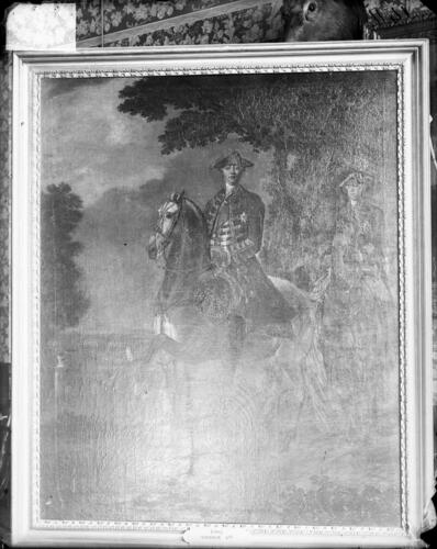 Glass plate negative of a painting Glass plate negative of a painting
