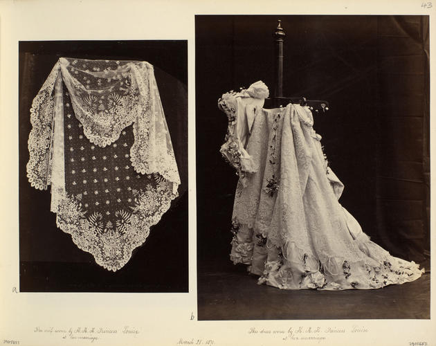 The veil worn by Princess Louise (1848-1939) at her marriage The veil worn by Princess Louise (1848-1939) at her marriage