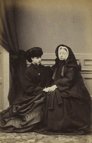 Queen Victoria (1819-1901) and Princess Alexandra of Denmark, later Queen Alexandra (1844-1925)
