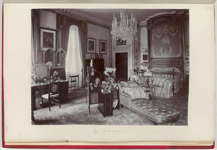 Photograph of the Princess of Wales's Bedroom at Marlborough House, 1905