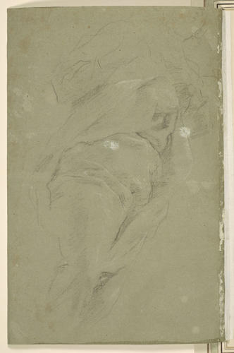 Recto: A study for a prophet. Verso: A study for a seated half-draped male figure Recto: A study for a prophet. Verso: A study for a seated half-draped male figure