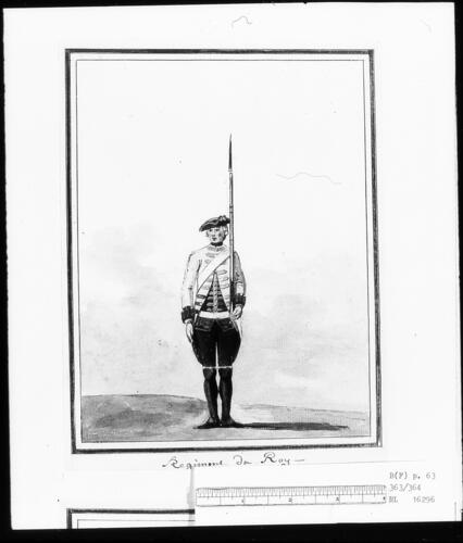 Private, (12th) Régiment du Roi. About 1767 Private, (12th) Régiment du Roi. About 1767