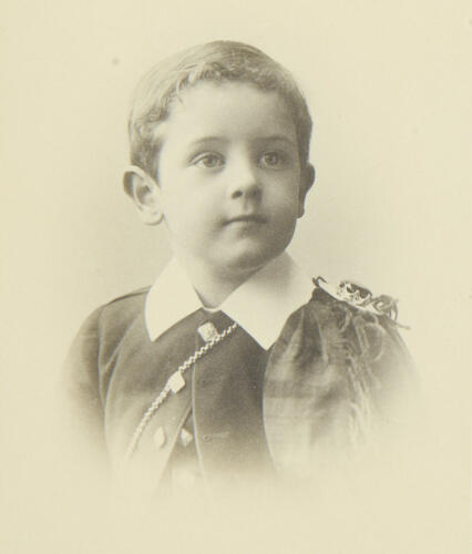 Victor, Lord Hope. Son of the Earl of Hopetoun (aged 5 years) July 1892. [Album: Photographic Portraits, vol. 6/64 1888-1893]