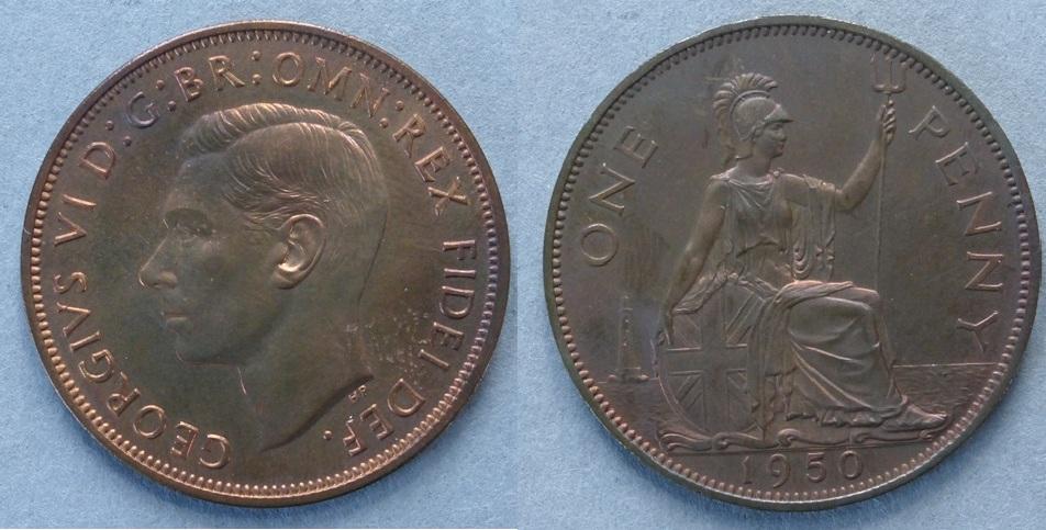 George VI Proof penny George VI Proof penny