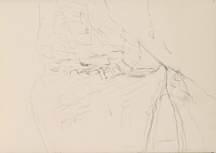 Item: View of a craggy waterfall, on the Balmoral Estate