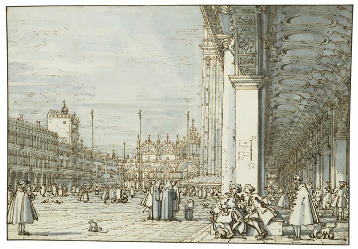 Venice: Piazza San Marco, looking north-east from the Procuratie Nuove
