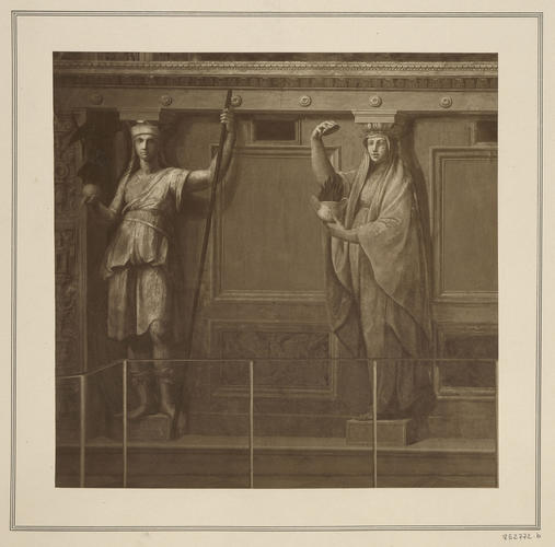 Master: Set of photographs of fictive herms and caryatids in the Stanza di Eliodoro
Item: Portion of the dado decoration in the Stanza di Eliodoro