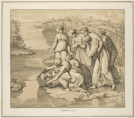 The infant Moses found by the river
