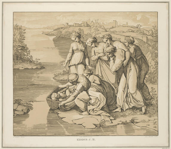 The infant Moses found by the river The infant Moses found by the river