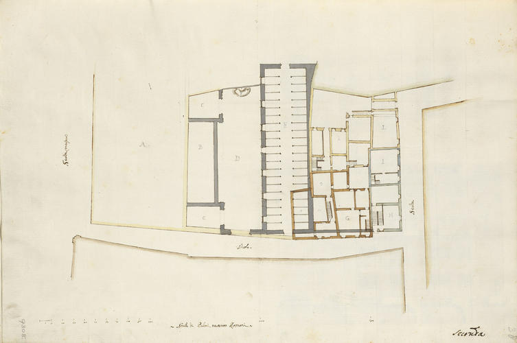 Plan of the stables for the monastery of the Filippini Plan of the stables for the monastery of the Filippini