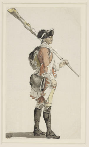 A foot soldier with a musket