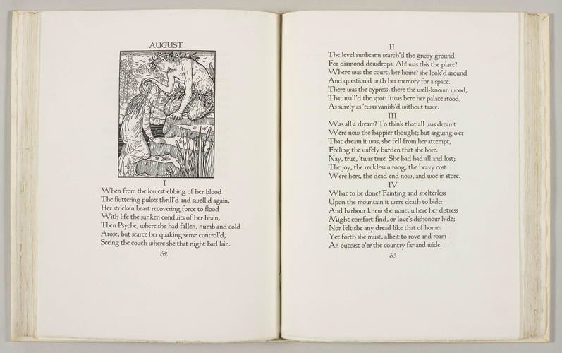 Eros & Psyche : a poem in XII measures / by Robert Bridges ; with wood-cuts from designs by Edward Burne-Jones