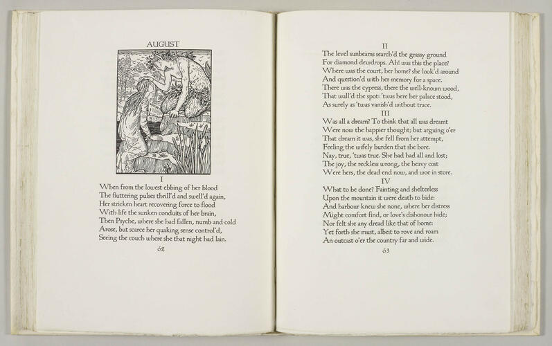 Eros & Psyche : a poem in XII measures / by Robert Bridges ; with wood-cuts from designs by Edward Burne-Jones Eros & Psyche : a poem in XII measures / by Robert Bridges ; with wood-cuts from designs by Edward Burne-Jones
