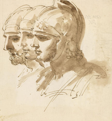 Heads of three Roman soldiers Heads of three Roman soldiers