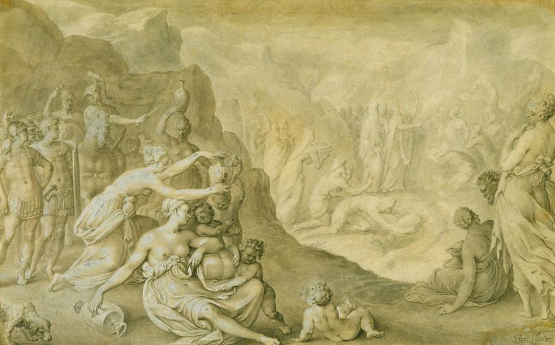 Moses striking the rock