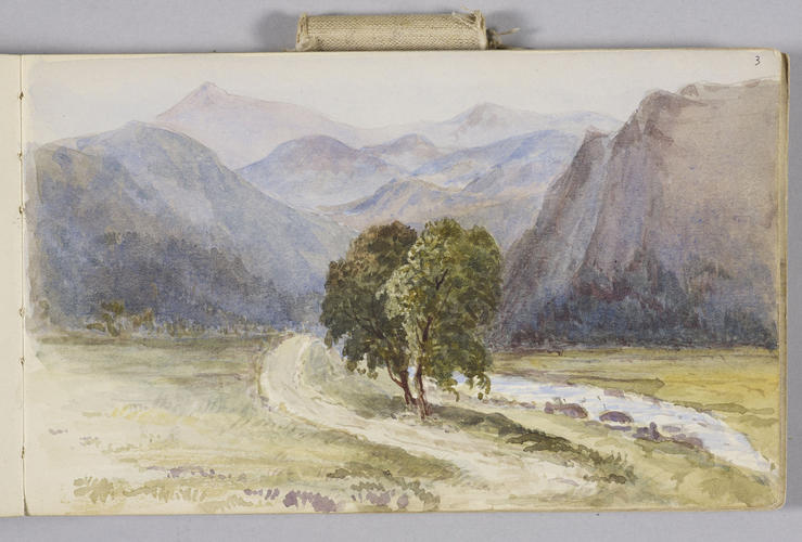 Master: Queen Alexandra's Sketch Book, 1884 - 1886
Item: Trees in a valley