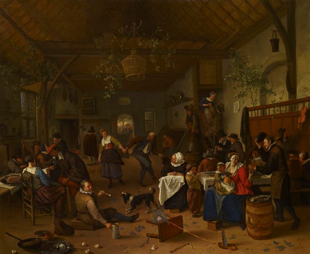 Merrymaking in a Tavern with a Couple dancing