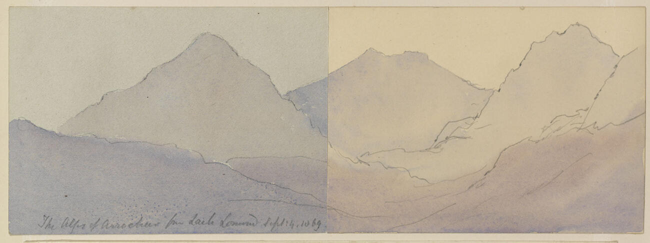 Master: SKETCHES BY QUEEN VICTORIA I
Item: The Alps of Arrochar f[ro]m Loch Lormond