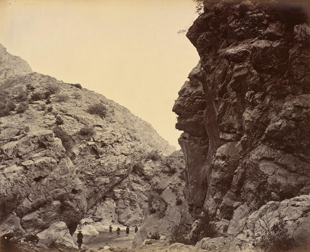 Gorge through the Khyber Pass, beyond the Fort of Ali Masjid Gorge through the Khyber Pass, beyond the Fort of Ali Masjid