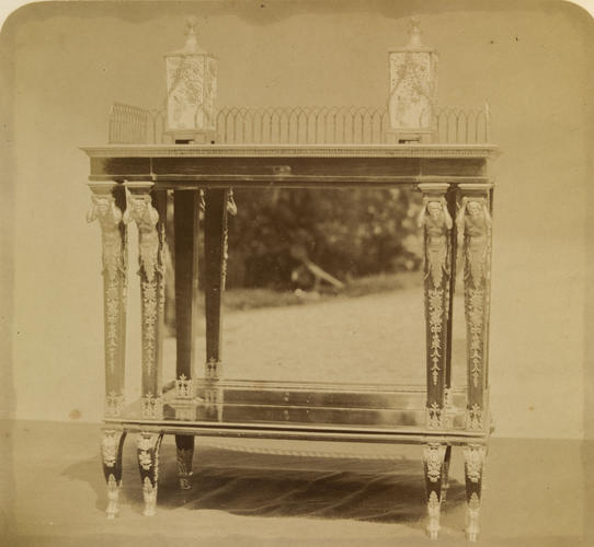 Console table and vases