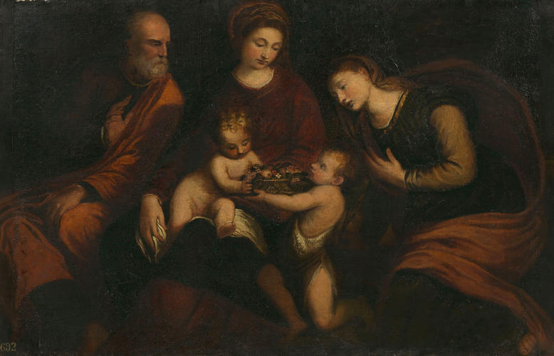The Holy Family with Saints John and Catherine