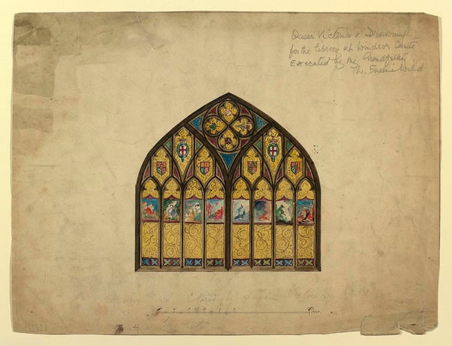 Queen Victoria's design for a stained glass window