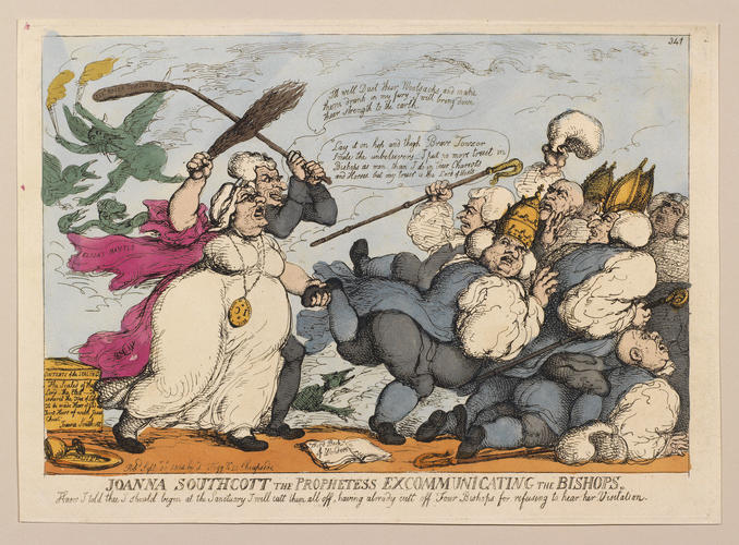 Joanna Southcott, the Prophetess, excommunicating the Bishops