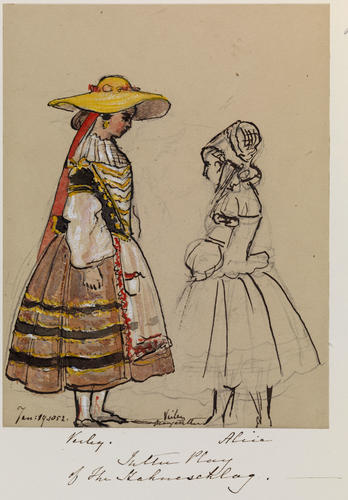 Master: Sketches of the Royal Children by V. R. from 1841-1859
Item: Vicky [&] Alice In the play of the Hahnenschlag