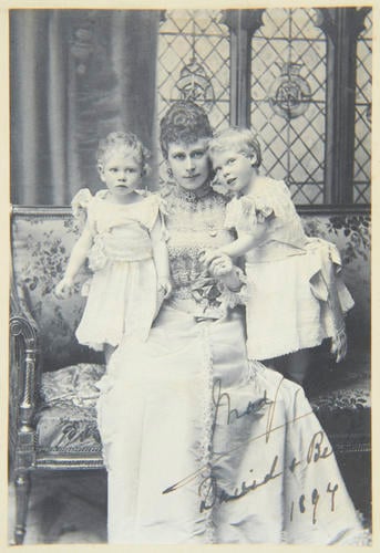 The Duchess of York with Princes Edward and Albert The Duchess of York with Princes Edward and Albert