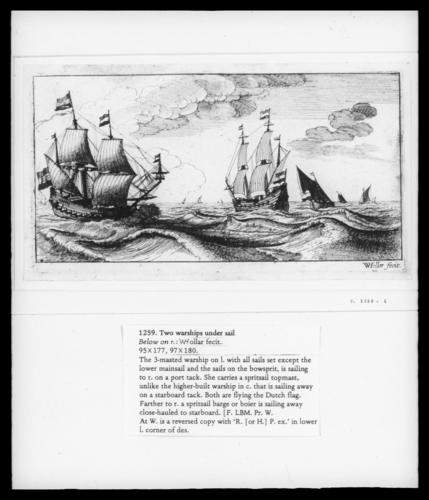 Two warships under sail Two warships under sail