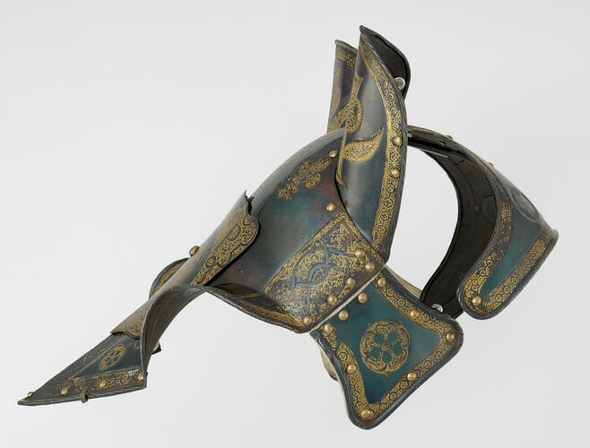 Master: Armour garniture of Henry, future Prince of Wales, for the field, tourney, tilt and barriers Master: Armour garniture of Henry, future Prince of Wales, for the field, tourney, tilt and barriers