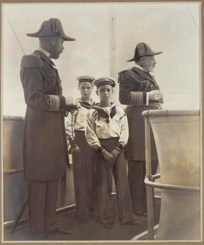 King Edward VII, George, Prince of Wales, Prince Edward and Prince Albert of Wales, 1905