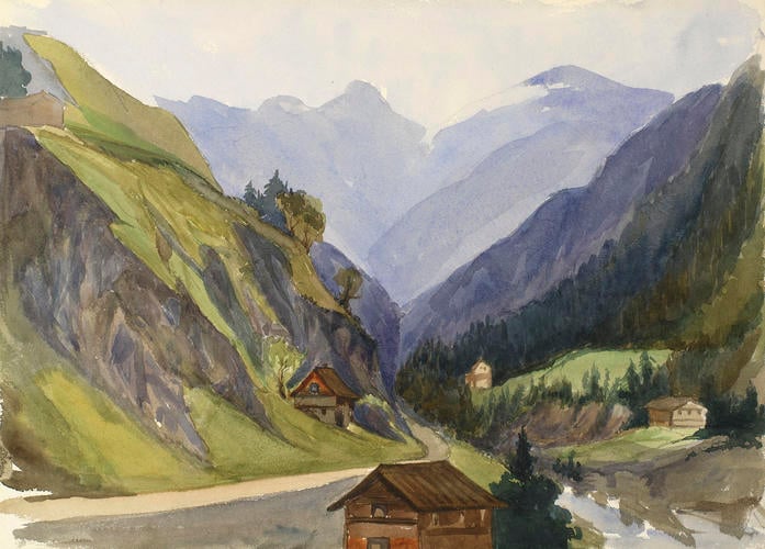 View of a mountain valley