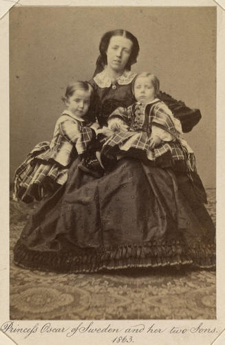 Sophie, Queen of Sweden, when Princess Oscar of Sweden, with her two sons Sophie, Queen of Sweden, when Princess Oscar of Sweden, with her two sons
