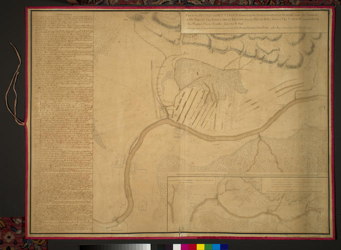 Map of the Battle of Dettingen, 1743 (Dettingen am Main, Bavaria, Germany) 50?02'29