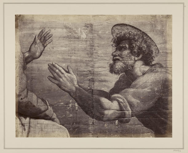 Master: Set of photographs of details from 'The Miraculous Draught of Fishes'
Item: St Peter kneeling before Jesus in an attitude of prayer [from 'The Miraculous Draught of Fishes']