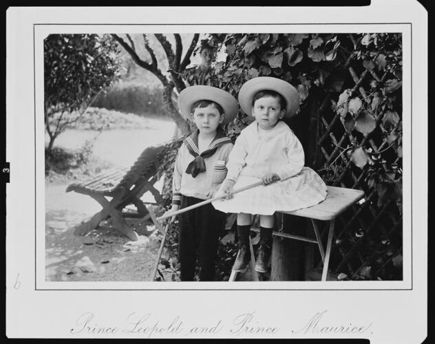 Prince Leopold and Prince Maurice of Battenberg, Nice 1895 [in Portraits of Royal Children Vol. 42 1894-1895]