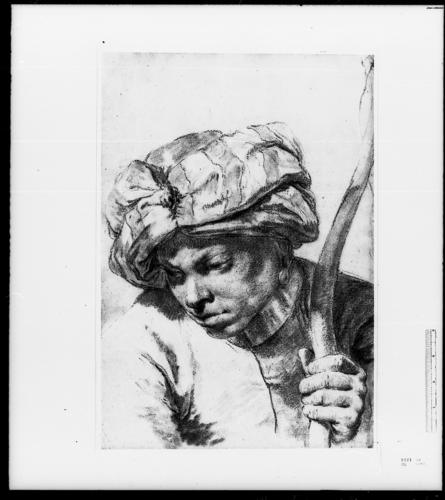 An archer in a turbanned headdress