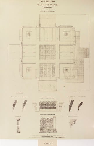An Architectural Plan of the Upper Floor and Ceiling of the Mehtar Mahal, Bijapur An Architectural Plan of the Upper Floor and Ceiling of the Mehtar Mahal, Bijapur