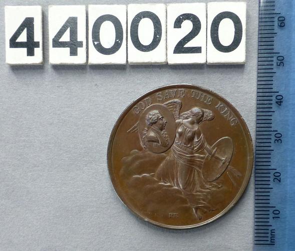 Medal commemorating the Preservation of King George III from Assassination