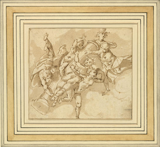 Angels with a column