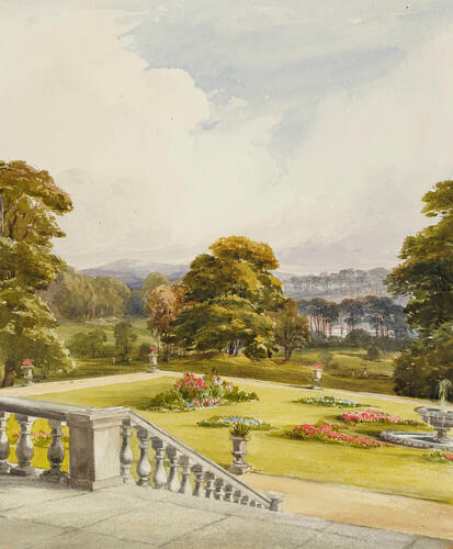 Haddo House, view from the terrace