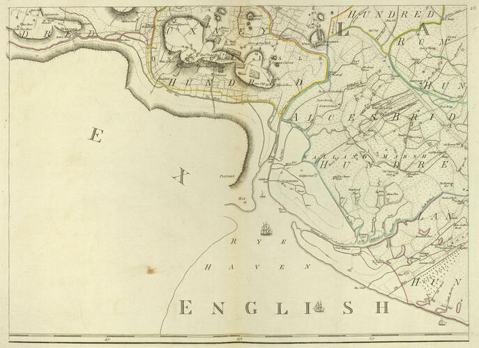 A TOPOGRAPHICAL MAP OF THE COUNTY OF KENT IN TWENTY FIVE SHEETS ON A SCALE OF TWO INCHES TO A MILE, FROM AN ACTUAL SURVEY. .