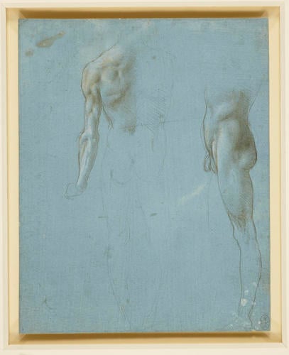 Two studies of a standing male nude Two studies of a standing male nude