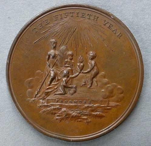 Medal commemorating the Golden Jubilee of the reign of King George III, 1810 Medal commemorating the Golden Jubilee of the reign of King George III, 1810
