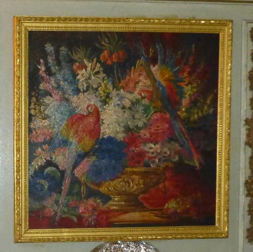 Still Life of Flowers and Parrots Still Life of Flowers and Parrots